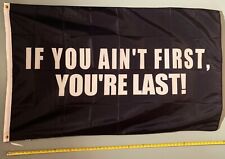 SHAKE N BAKE FREE USA SHIP Ain't First Nascar Sprint Car Racing Poster Sign 3x5' picture