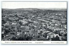 c1905's Wright's Panoramic View Of Hartford Connecticut CT Private Mail Postcard picture