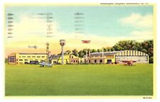1941 Municipal Airport Rochester NY Bi Planes Flying Curteich Linen Postcard A21 picture