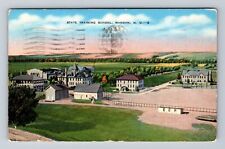 Mandan ND-North Dakota, Aerial View State Training School Vintage c1949 Postcard picture