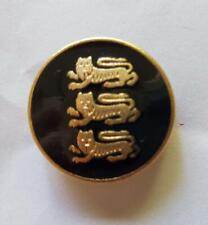 Round Metal Gold Outer Enamel Ctr + 3 Gold Lions Shank Back Buttons 32L  (B184) picture