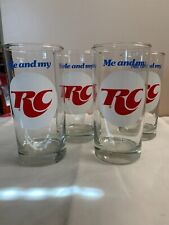 Set of 4 RARE Vintage RC Cola Royal Crown ME and MY RC Drinking Glasses *NICE picture