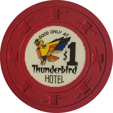 Las Vegas Thunderbird Hotel Bob Taylor 1$ Vintage Casino Chip - Excellent Cond. picture