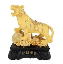 Big Golden Tiger on Coins Statue for Year of the Tiger picture