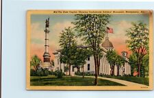 The State Capitol, Showing Confederate Soldiers' Monument, Montgomery, Alabama picture