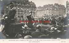 Spanish Royalty, RPPC, Spain King Alphonse XIII Arrive L'Hotel de Ville picture