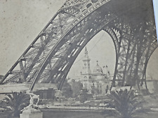 Rare original photo 1889 construction Eiffel Tower World Exhibition Paris picture