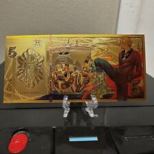 24k Gold Foil Plated Vinsmoke Sanji One Piece Anime Collectible picture