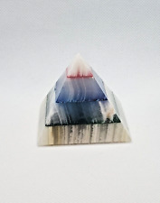 Stunning Multi-colored smooth Gemstone pyramid picture