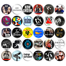NEW ORDER/JOY DIVISION Buttons 80's New Wave Post Punk Music, 1
