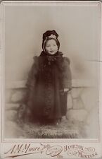 Antique Cabinet Card Sweet Young Girl Hamilton, Montana c1870 picture