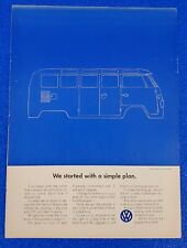 1967 VOLKSWAGEN BUS/STATION WAGON ORIGINAL PRINT AD 