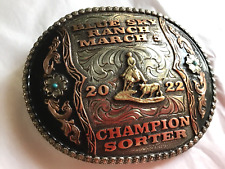 Blue sky Ranch March 5, 2022 Champion sorter Corriente trophy belt buckle picture