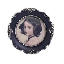 SIKOO 3x3 Small Round Picture Frames Vintage Picture Frames 3x3 Antique Mini ... picture