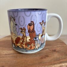 Vintage Disney Lady and the Tramp Coffee Mug All Characters Purple picture
