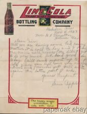 1923 Lime Cola Bottling Company Color Letterhead picture