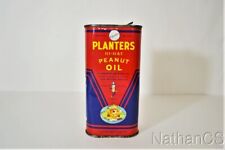 Vintage PLANTERS PEANUT OIL Tin Can One Pint picture