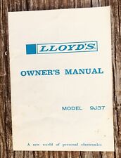 Vintage 1967 Lloyd's Owner's Manual Radio Model 9J37 picture