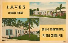 c1940s Dave's Tourist Court Motel, Punta Gorda, Florida Postcard picture