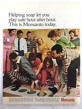 1967 Monsanto Polyester Clothing Fabric Vintage Print Ad Twister Game picture