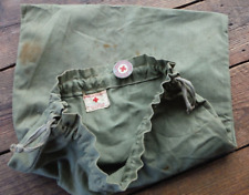 Vintage WWII American RED CROSS Twill Diddy Bag & Volunteer Pin LOT *As Found picture