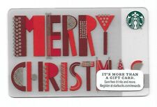 2015 Starbucks Card ~ Merry Christmas ~ Bold Red Lettering picture