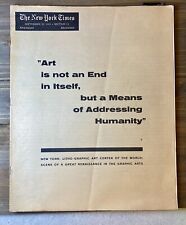 The New York Times September 30, 1962, Section 11 Lithographic Art Center picture