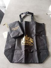 Vintage The Royal Collection Black & Gold Embroidered Tote Waterproof Bag &Pouch picture