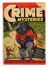 Crime Mysteries #2 GD- 1.8 1952 picture