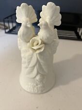 Small Ceramic Bell with Love Birds and Rose picture