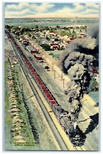 c1950's Tons Of Iron Ore On Way To Steel Mills M4 Locomotive Hibbing MN Postcard picture