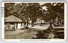 1933 CRAIGVILLE MA POST OFFICE STREET VIEW TO KINGSLEY GROTON CT POSTCARD picture