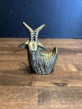 Vintage Solid Brass Rocky Mountain Goat Figure 3.5
