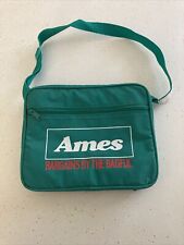 Ames Department Store Green Lunch Bag Insulated 80's 90's Soft Sided Vintage New picture