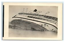 Postcard Norumbega Steamer Ship washed ashore in Maine RPPC U2 picture