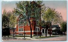 LIMA, Ohio OH ~ FIRST BAPTIST CHURCH c1910s Allen County Postcard picture