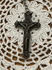 VintageCross Crucifix Knife Keychain God Protect picture