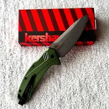 Kershaw Link Folding Knife Linerlock Green Aluminum 20CV Clip Point 1776OLSW picture