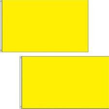 2 PACK - 3x5 Ft SOLID Plain Yellow Printed Polyester Flag Flags picture