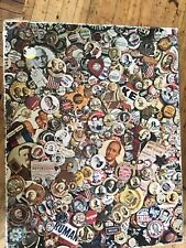 1970s POLITICAL PUZZLE CAMPAIGN PIN COLLECTION COMPLETE 500 PIECES picture