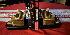 John Ruhl - Bookends - vintage - old man reading - NICE picture