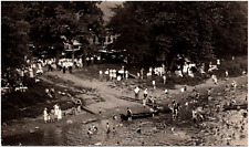 Elm Beach Park on Conewago Creek Manchester Pennsylvania PA 1920s Postcard Photo picture