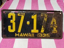 1938 Hawaii License Plate picture