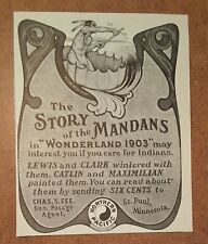 Antique Northern Pacific Railroad  Story of The Mandans - Wonderland 1903 AD LOT picture