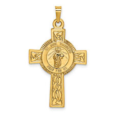 14k Cross w/St. Jude Medal Pendant REL110 picture