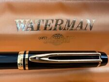 Waterman 200 Pen Sphere Roller Lacquer Black Foil Gold Marking with Box picture