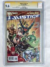 Justice League #1 CGC 9.6 (DC 2011) Cover & Signed By Jim Lee-Geoff Johns picture