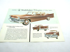 1958 Studebaker Champion 2-Door Sedan Sales Brochure Sheet Original 58 picture
