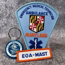 Maryland Emergency Medical Technician EMT EMS Ambulance EOA-MAST Patch Keychain picture