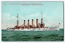 c1910 US Protected Cruisers Charleston Officers World War Steamer Ship Postcard picture